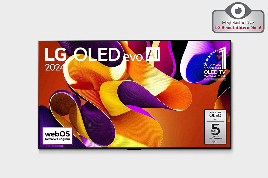 LG 65 colos LG OLED evo AI LG G4 4K Smart TV 2024, OLED65G42LW