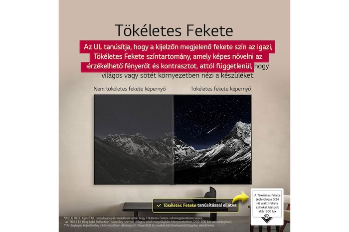 Tökéletes Fekete összefoglalva LG OLED evo AI TV