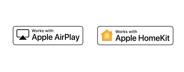 A részletek között az Apple Airplay és az Apple HomeKit logója látható, amelyekkel a ThinQ AI kompatibilis.