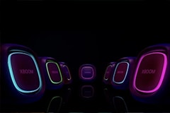 A hanghullámok ábrázolják az LG XBOOM Go XG2T basszuskiemelő algoritmusának működését alacsony hangerő mellett.