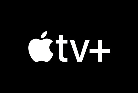 Logo aplikasi Apple TV+.