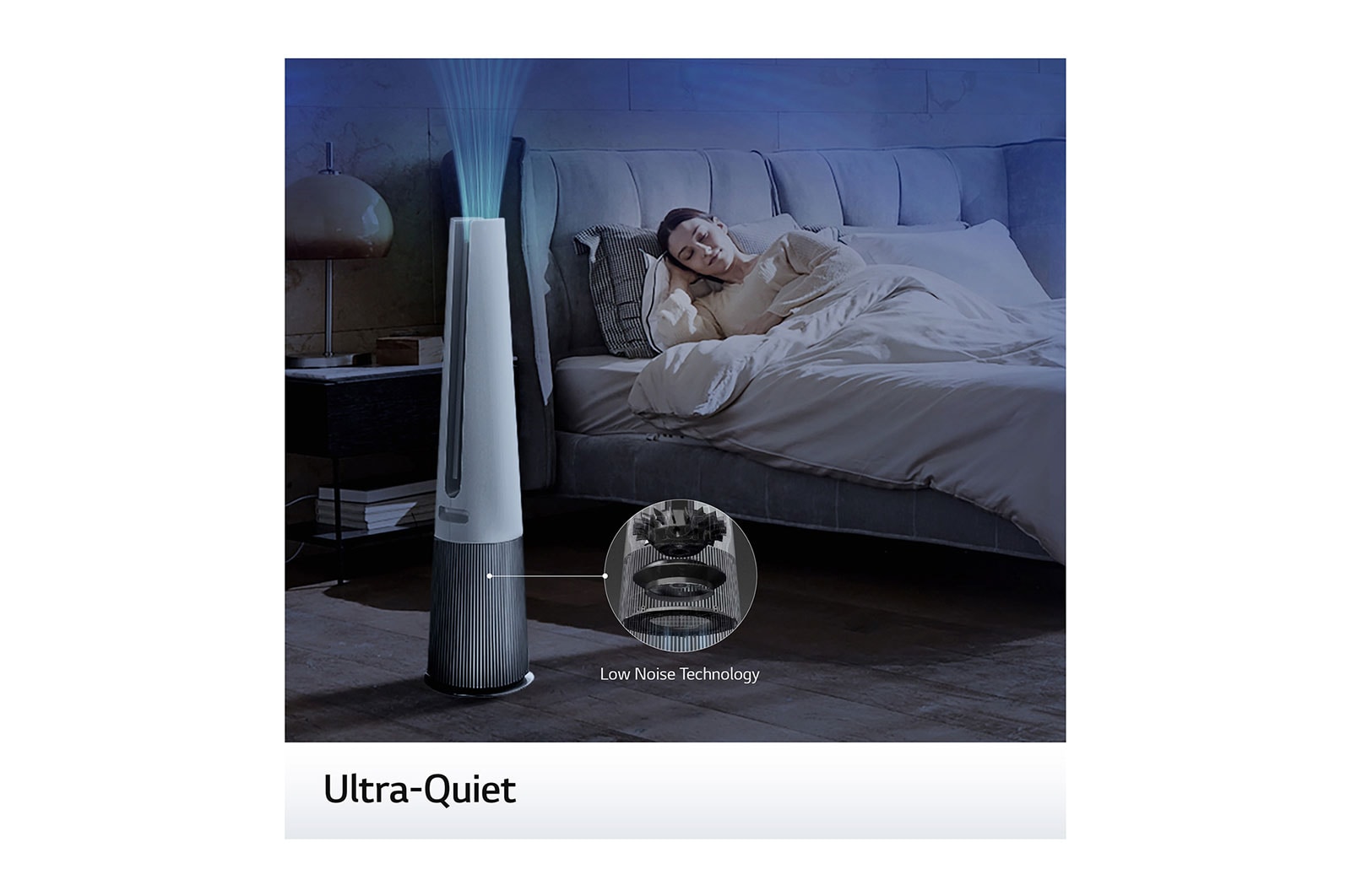 LG PuriCare AeroTower Air Purifying Fan : HEPA filter, UVnano™ technology, PM 1.0 sensor, Ultra-Quiet, 3-way Airflow mode, LG ThinQ™, FS15GPBF0