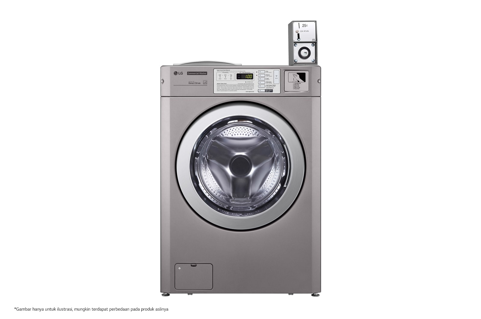 LG Mesin Cuci Komersial Front Load Kapasitas Standar 3,7 cu.ft, CWG27MDORS