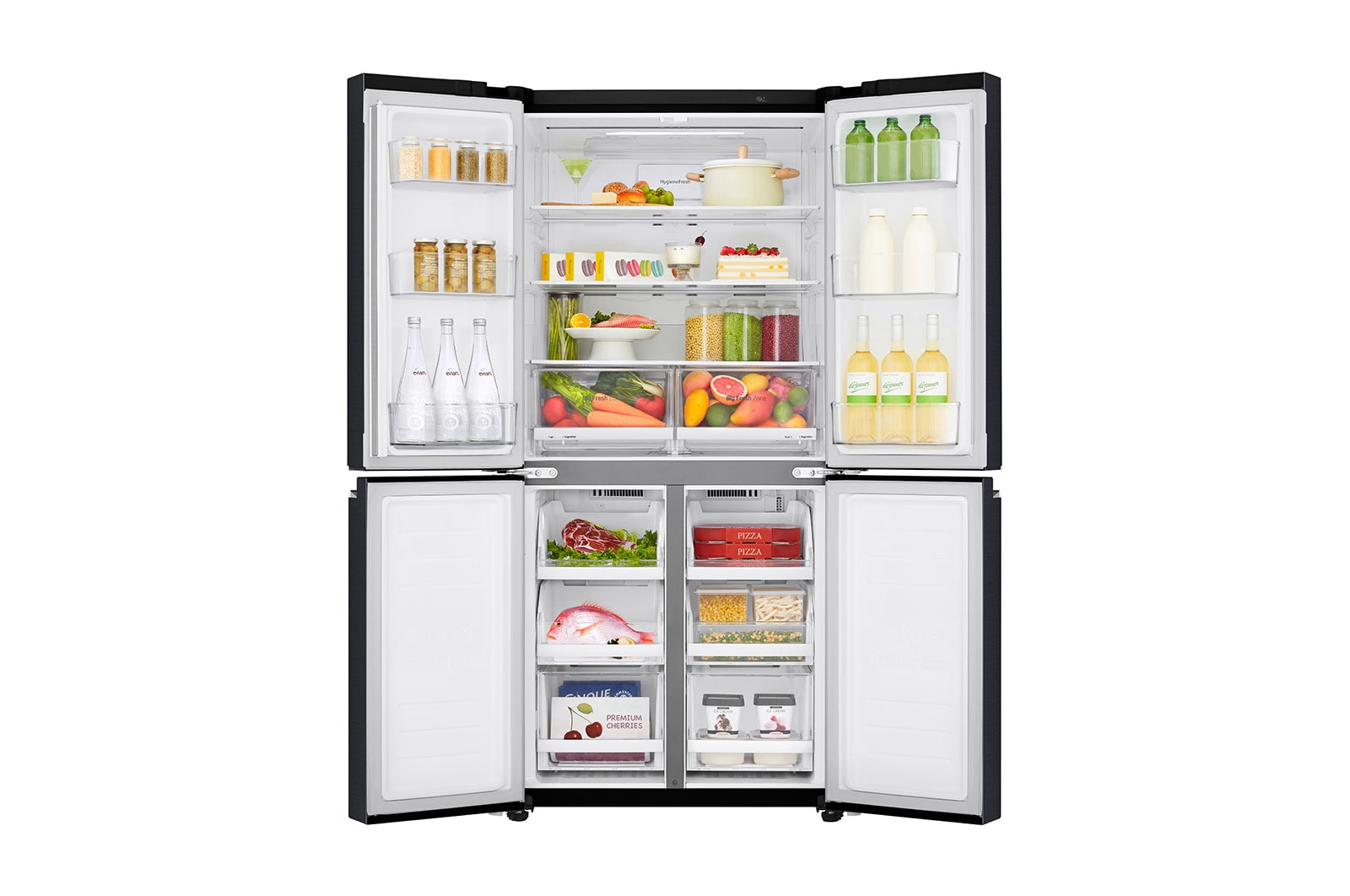 LG Kulkas Multi Door 594L gross /464L nett Ramping dengan Inverter Linear Compressor, ThinQ™ dengan WiFi, GC-B22FTQPL