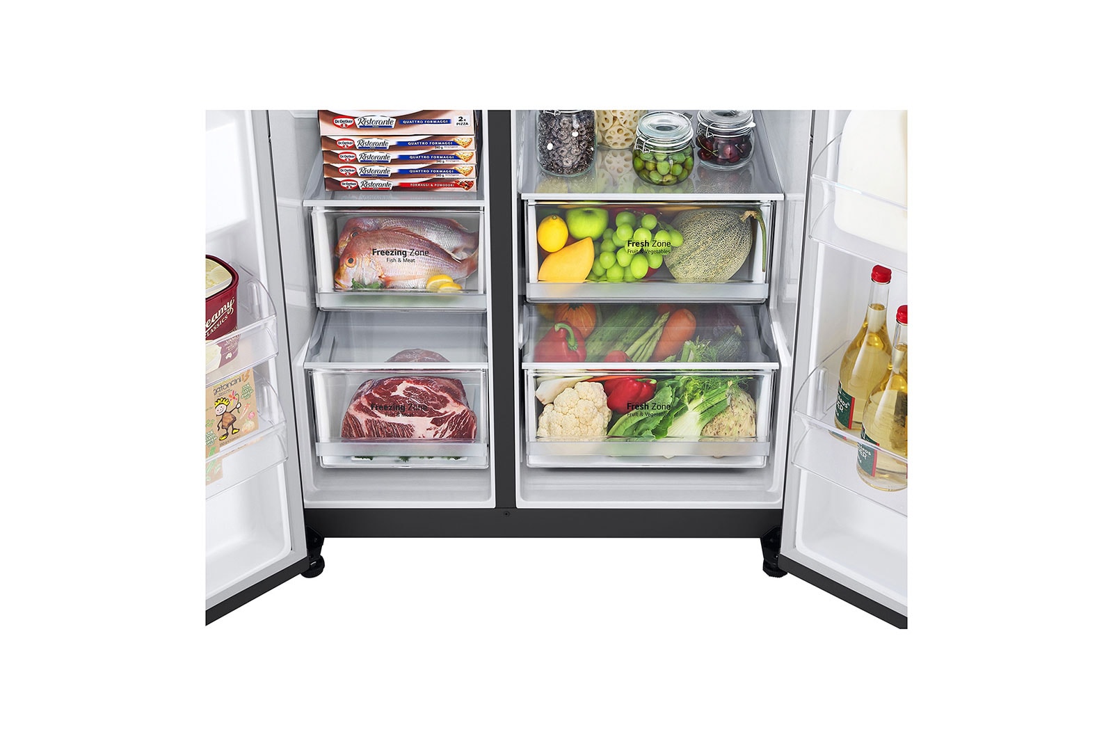 LG Kulkas Side by Side Terbaru Net 647L / Gross 694L dengan Pintu UltraSleek dan Smart Inverter Compressor, GC-B257SQVL