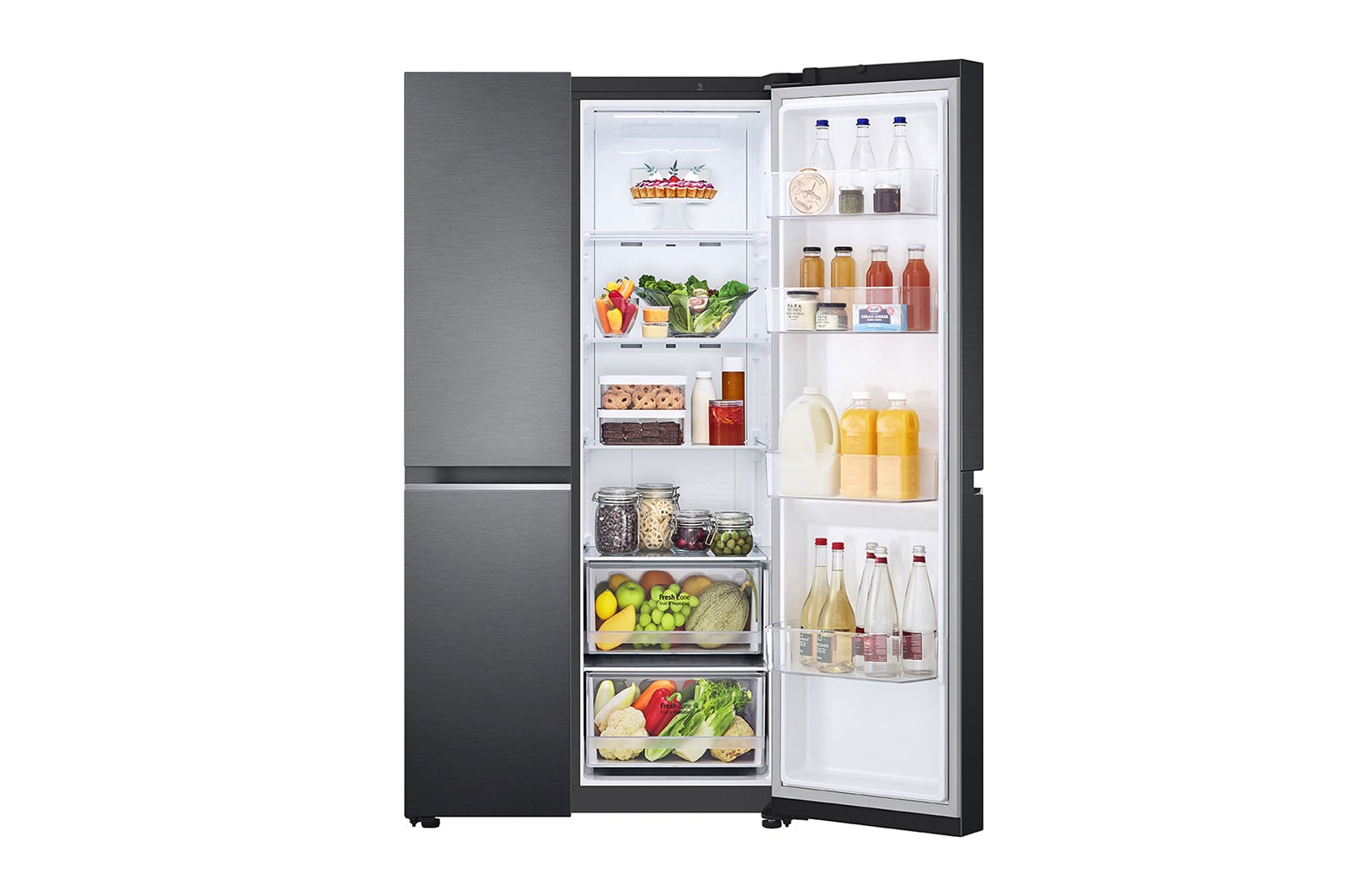 LG Kulkas Side by Side Terbaru Net 647L / Gross 694L dengan Pintu UltraSleek dan Smart Inverter Compressor, GC-B257SQVL