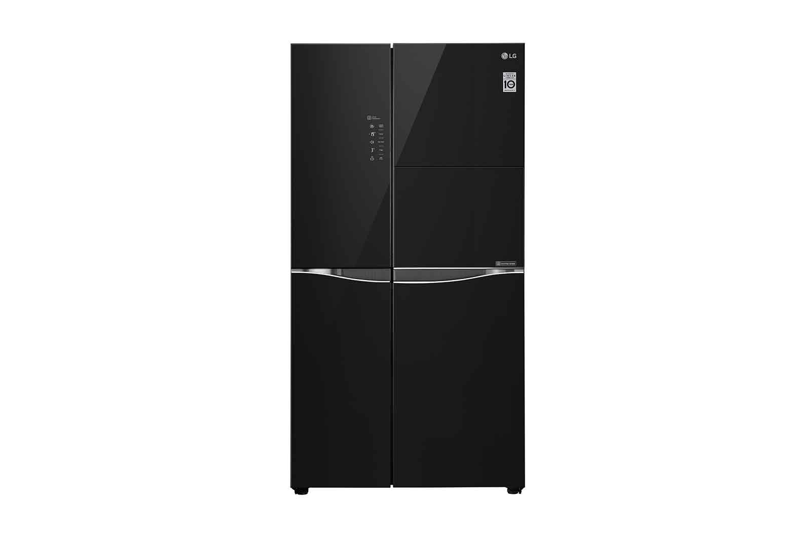 LG Kulkas Side by Side  675L gross /618L nett Inverter Linear Compressor dan Mini Bar, ThinQ™ dengan WiFi - Hitam, GC-C247UGUV