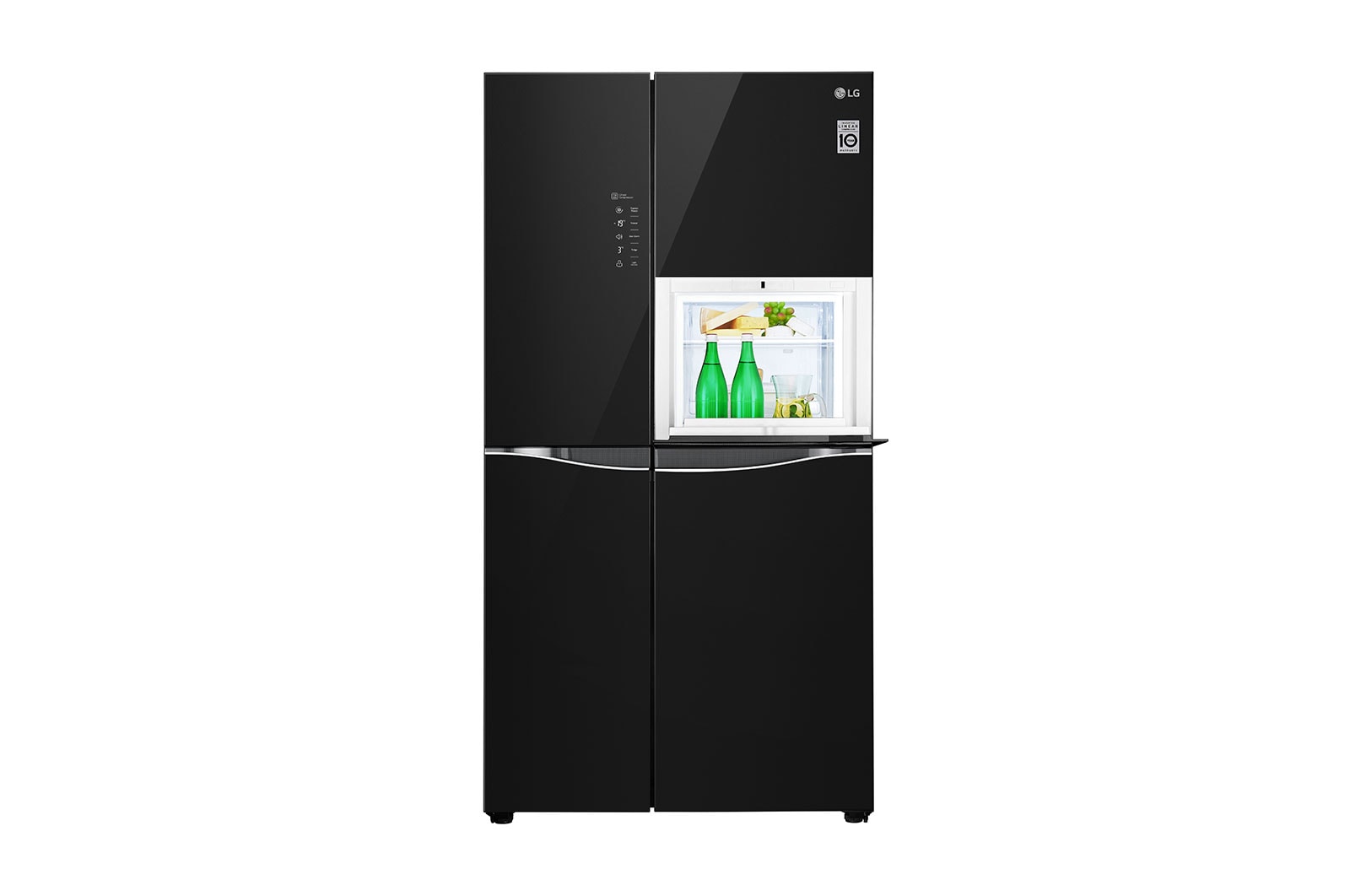 LG Kulkas Side by Side  675L gross /618L nett Inverter Linear Compressor dan Mini Bar, ThinQ™ dengan WiFi - Hitam, GC-C247UGUV