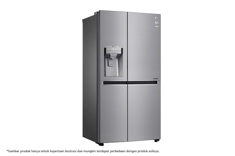 LG Kulkas Side by Side 668L gross / 601L nett Inverter Linear Compressor dan Rak Wine, ThinQ™ dengan WiFi - Platinum, GC-L247CLCV