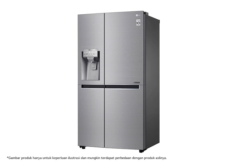 LG Kulkas Side by Side 668L gross / 601L nett Inverter Linear Compressor dan Rak Wine, ThinQ™ dengan WiFi - Platinum, GC-L247CLCV