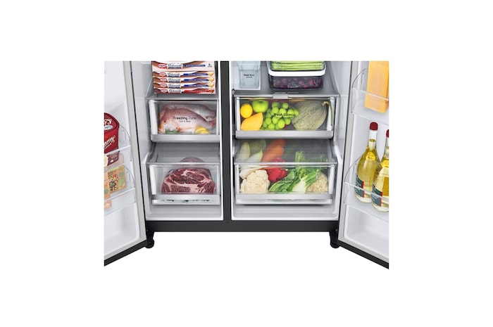 LG 674L / 617L Kulkas Side by Side, GC-L257CQEL