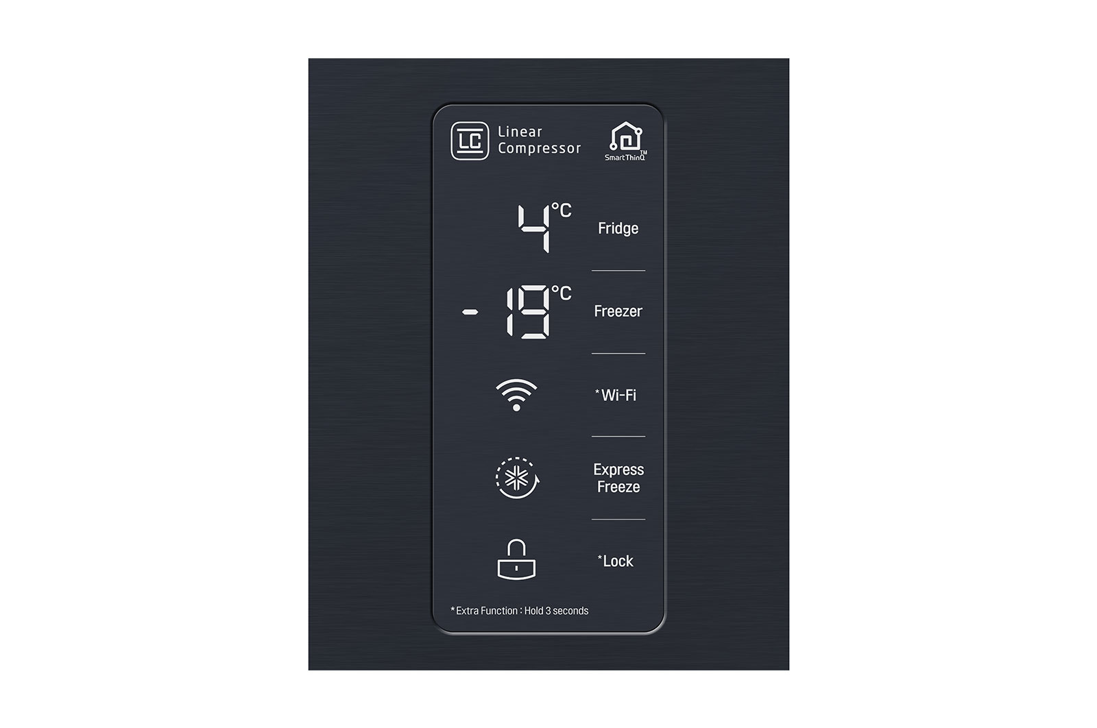 LG Kulkas Multi Door 595L gross / 458L nett Ramping dengan Inverter Linear Compressor, ThinQ™ dengan WiFi - Hitam Matte, GC-Q22FTQKL