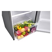 LG Kukas 1 Pintu 169L gross/ 164L nett dengan kotak buah dan sayuran yang lebih besar - Dark Graphite Steel, GN-201CK