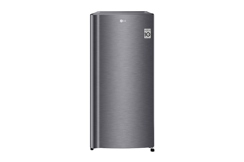 LG Kukas 1 Pintu 169L gross/ 164L nett dengan kotak buah dan sayuran yang lebih besar - Dark Graphite Steel, GN-201CK