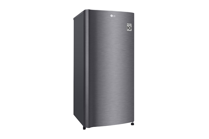 LG Kukas 1 Pintu 169L gross/ 164L nett dengan kotak buah dan sayuran yang lebih besar - Dark Graphite Steel, GN-201CK