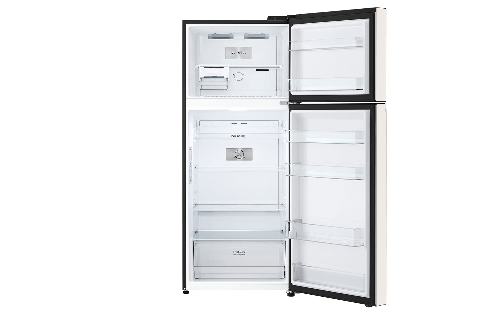 LG Kulkas 2 Pintu LG Refrigerator Objet Collection Terbaru, Nett 375L / Gross 410L dengan Warna Nature Beige dan DoorCooling+, GN-B372PQGB