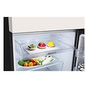 LG Kulkas 2 Pintu LG Refrigerator Objet Collection Terbaru, Nett 375L / Gross 410L dengan Warna Nature Beige dan DoorCooling+, GN-B372PQGB