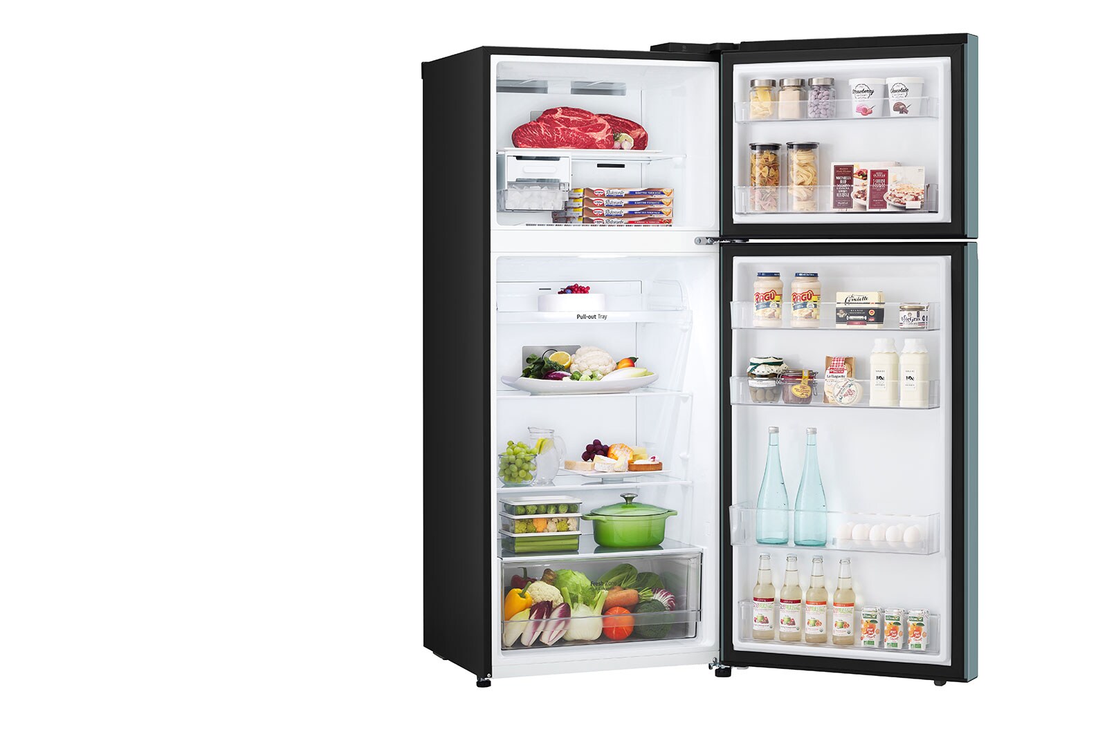 LG Kulkas 2 Pintu LG Refrigerator Objet Collection Terbaru, Nett 375L / Gross 410Ldengan Warna Clay Mint dan DoorCooling+, GN-B372PQGM