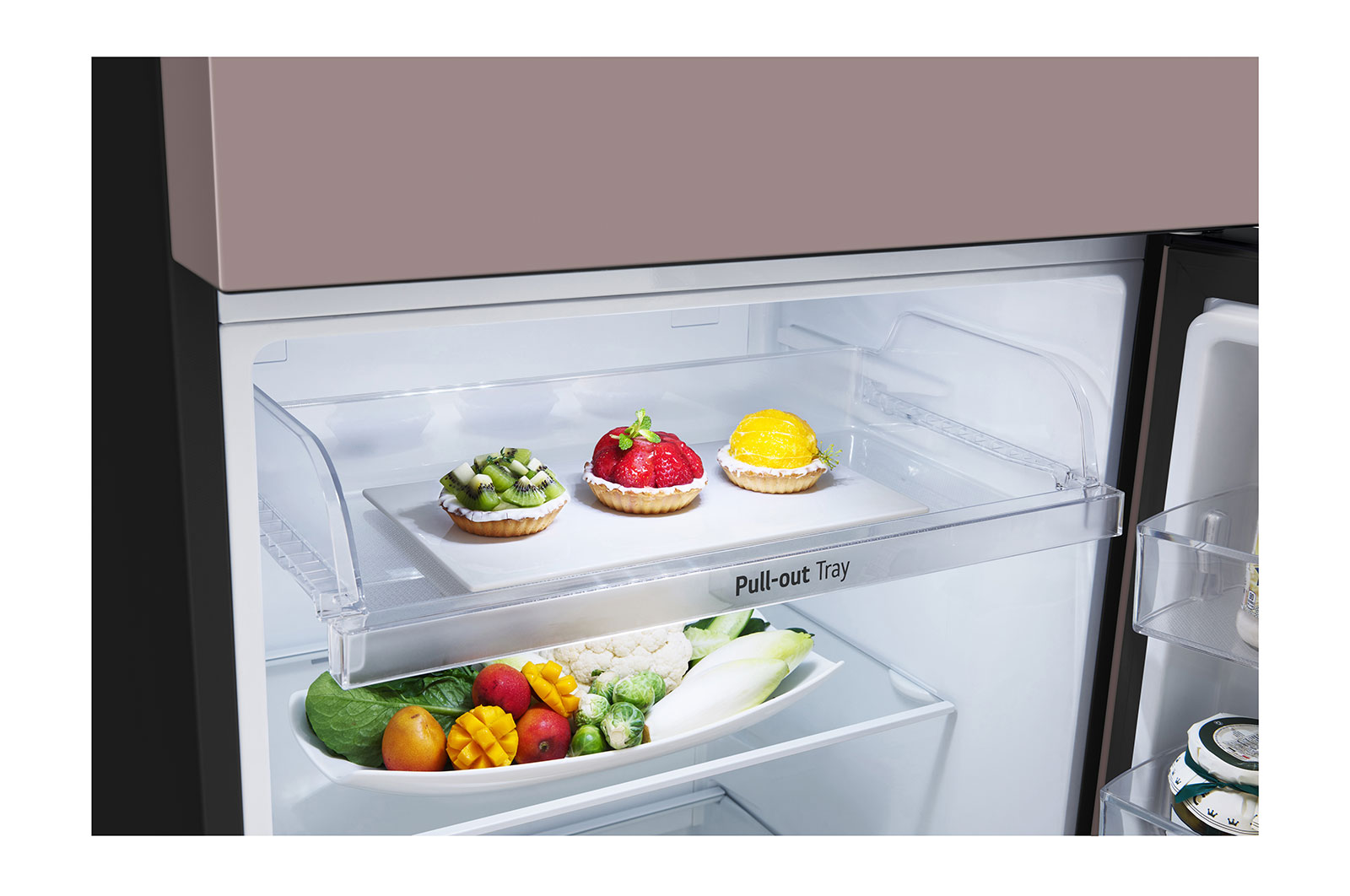 LG Kulkas 2 Pintu LG Refrigerator Objet Collection Terbaru, Nett 375L / Gross 410L dengan Warna Clay Pink dan DoorCooling+, GN-B372PQGP