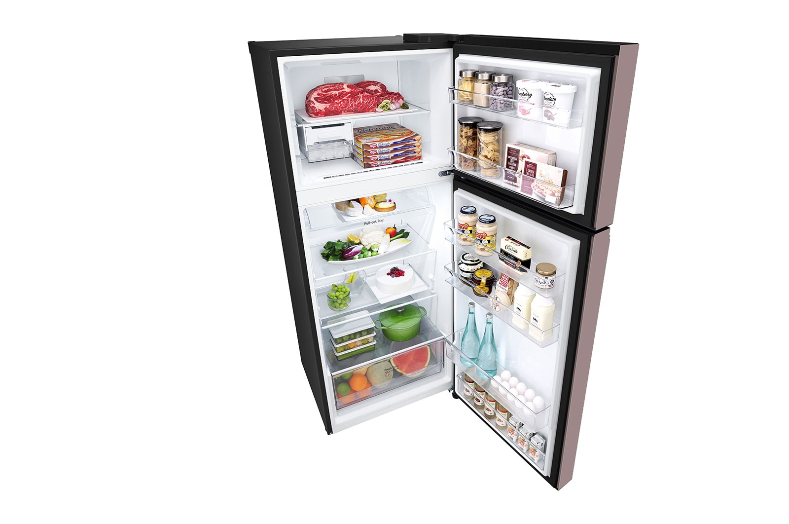 LG Kulkas 2 Pintu LG Refrigerator Objet Collection Terbaru, Nett 375L / Gross 410L dengan Warna Clay Pink dan DoorCooling+, GN-B372PQGP