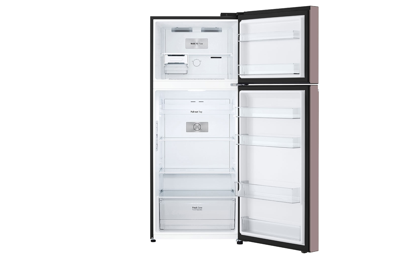 LG Kulkas 2 Pintu LG Refrigerator Objet Collection Terbaru, Nett 375L / Gross 410L dengan Warna Clay Pink dan DoorCooling+, GN-B372PQGP