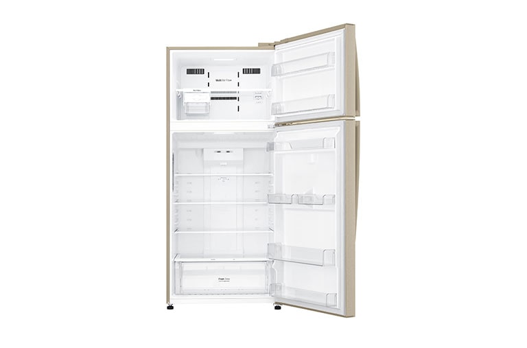 LG Kulkas 2 Pintu 516L gross/478L nett Inverter Linear Compressor dengan Door Cooling+™ dan Multi Air Flow - Gold, GN-C602HVCU