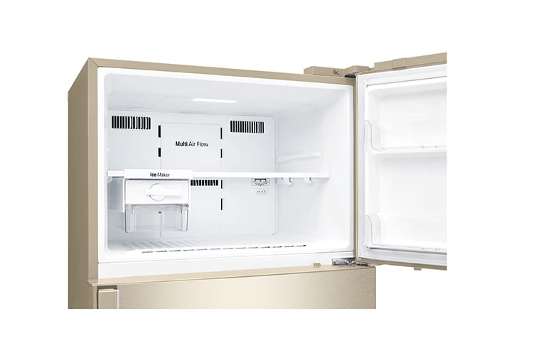 LG Kulkas 2 Pintu 516L gross/478L nett Inverter Linear Compressor dengan Door Cooling+™ dan Multi Air Flow - Gold, GN-C602HVCU