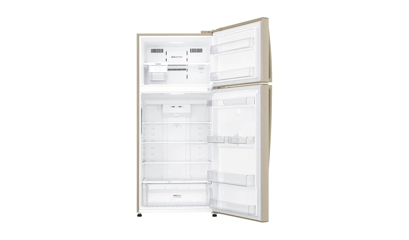 LG Kulkas 2 Pintu 516L gross/478L nett Inverter Linear Compressor dengan Door Cooling+™ dan Multi Air Flow - Gold, GN-C602HVCU