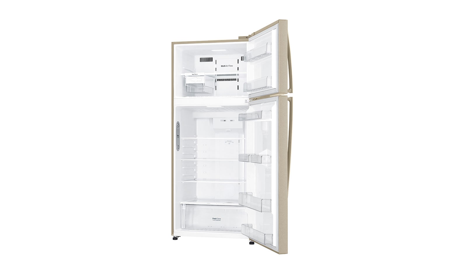 LG Kulkas 2 Pintu 516L gross/478L nett Inverter Linear Compressor dengan Door Cooling+™ dan Multi Air Flow - Gold, GN-C602HVCU