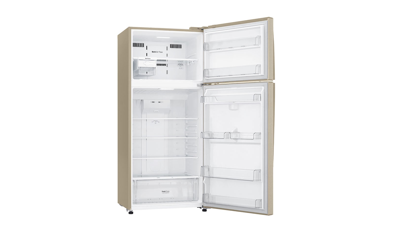 LG Kulkas 2 Pintu 516L gross/478L nett Inverter Linear Compressor dengan Door Cooling+™ dan Multi Air Flow - Gold, GN-C602HVCU