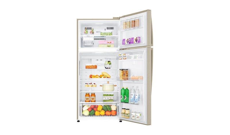 LG Kulkas 2 Pintu 516L gross/478L nett Inverter Linear Compressor dengan Door Cooling+™ dan Multi Air Flow - Gold, GN-C602HVCU