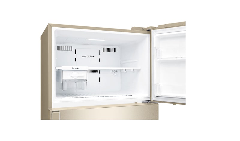 LG Kulkas 2 Pintu 516L gross/478L nett Inverter Linear Compressor dengan Door Cooling+™ dan Multi Air Flow - Gold, GN-C602HVCU