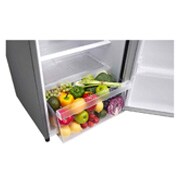 LG Kulkas 1 Pintu 199L dengan Kotak Sayur Besar dan Handel Pintu Ergonomis - Platinum, GN-INV331SL