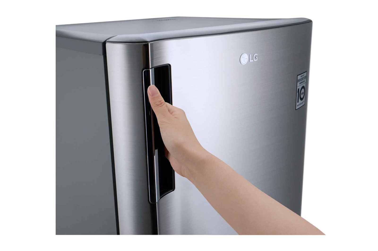 LG Kulkas 1 Pintu 199L dengan Kotak Sayur Besar dan Handel Pintu Ergonomis - Platinum, GN-INV331SL