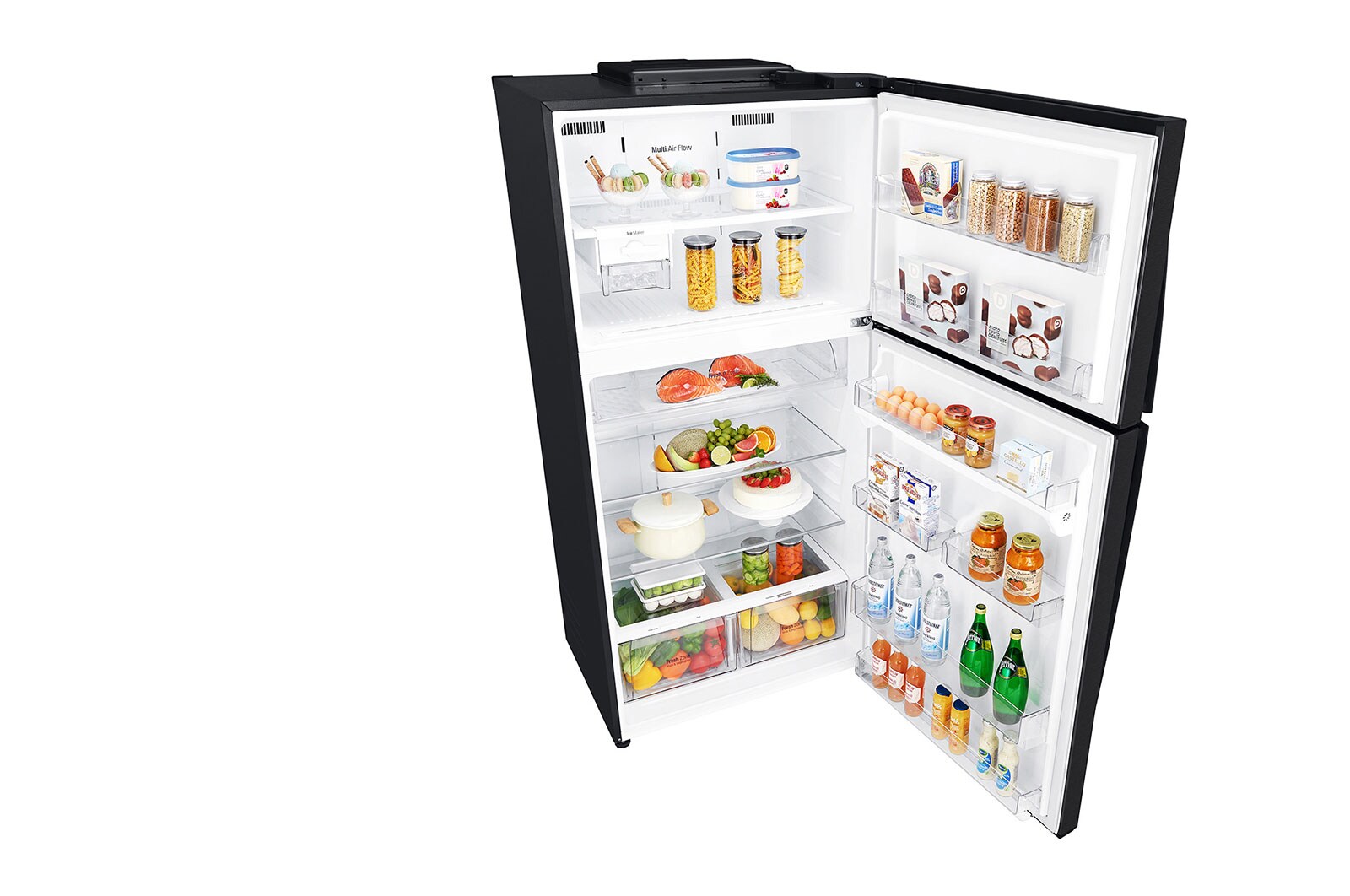 LG Kulkas 2 Pintu 630L gross /592L nett Inverter Linear Compressor dengan Hygiene Fresh+™, ThinQ™ dengan WiFi - Hitam Matte, GR-H802HQHU
