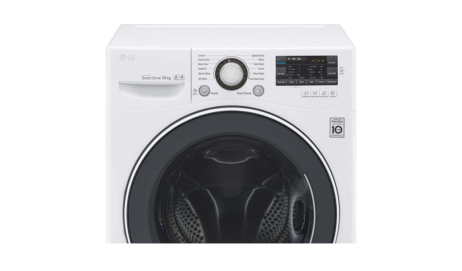 LG Mesin Cuci Front Loading, 14kg – Hemat Listrik dengan Inverter Direct Drive, F1014NTGW
