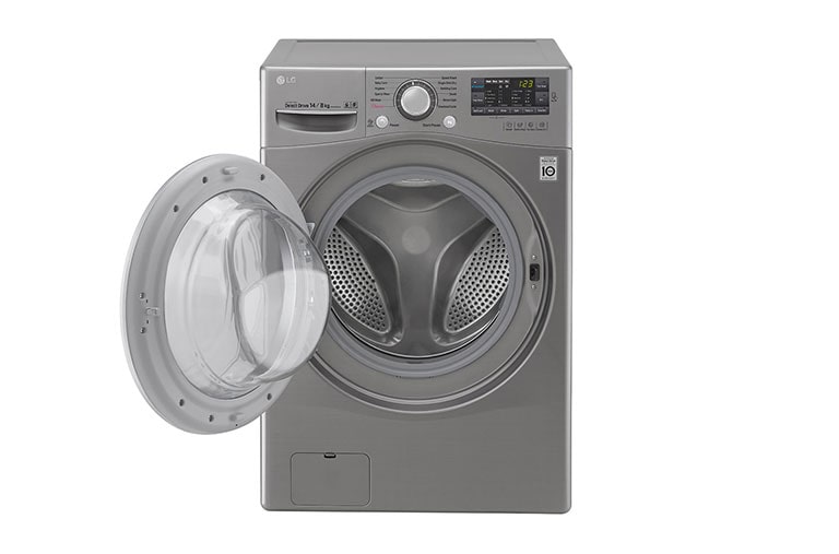 LG Mesin Cuci LG Front Loading, Wash 14kg/ Dry 8kg & Inverter Direct Drive™ Motor - ThinQ™ dengan WiFi, F2514DTGE