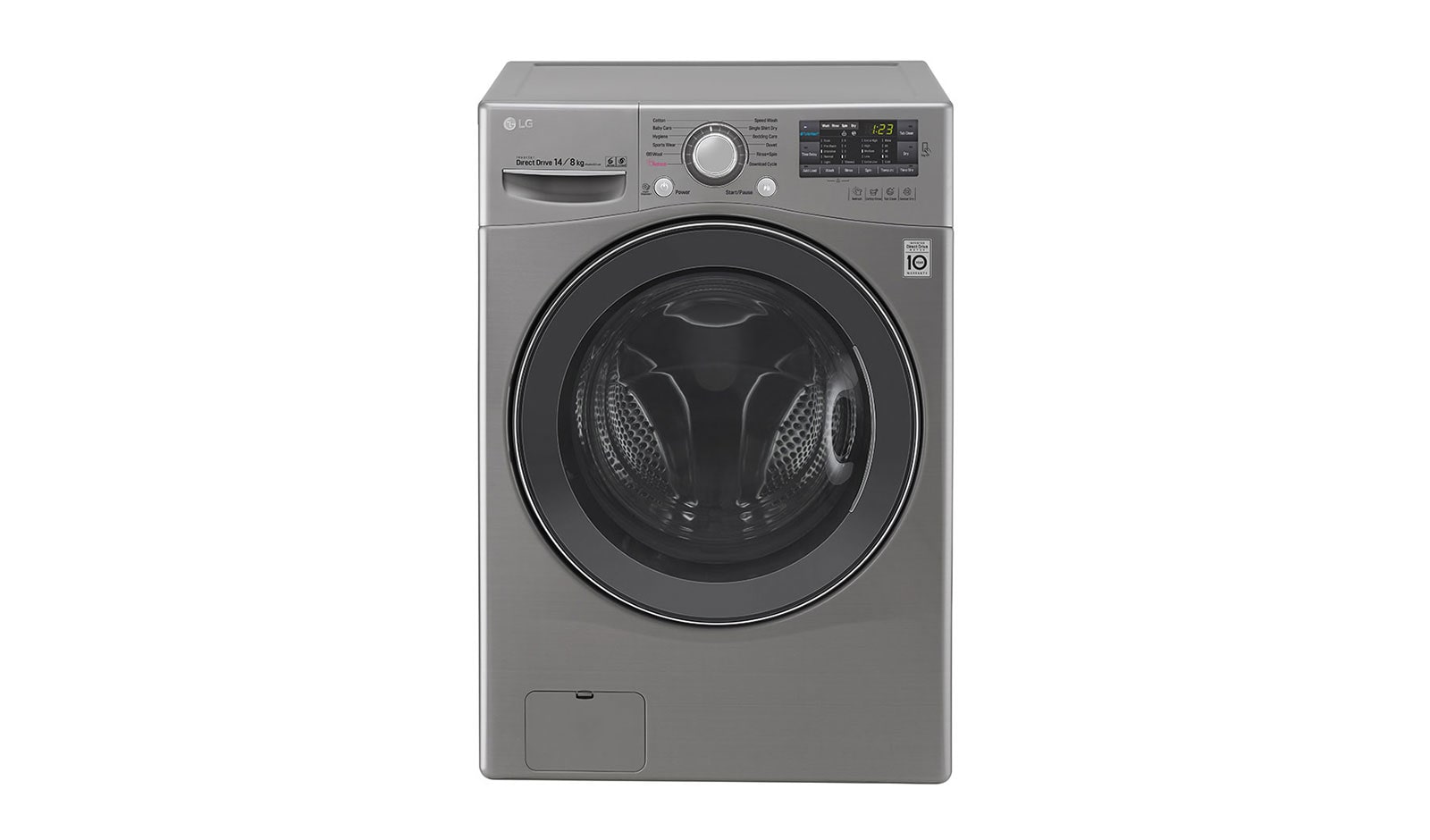 LG Mesin Cuci LG Front Loading, Wash 14kg/ Dry 8kg & Inverter Direct Drive™ Motor - ThinQ™ dengan WiFi, F2514DTGE