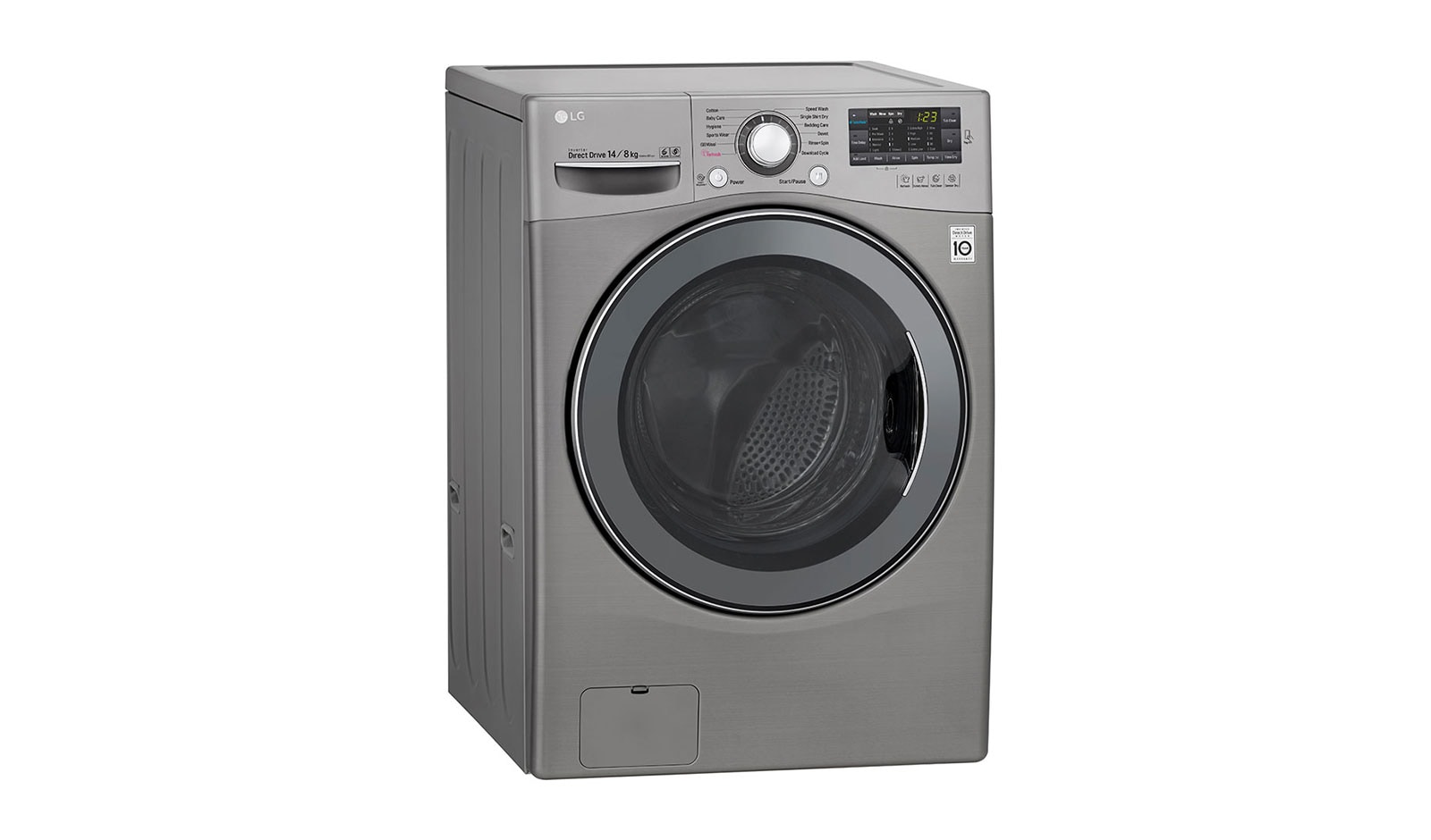 LG Mesin Cuci LG Front Loading, Wash 14kg/ Dry 8kg & Inverter Direct Drive™ Motor - ThinQ™ dengan WiFi, F2514DTGE