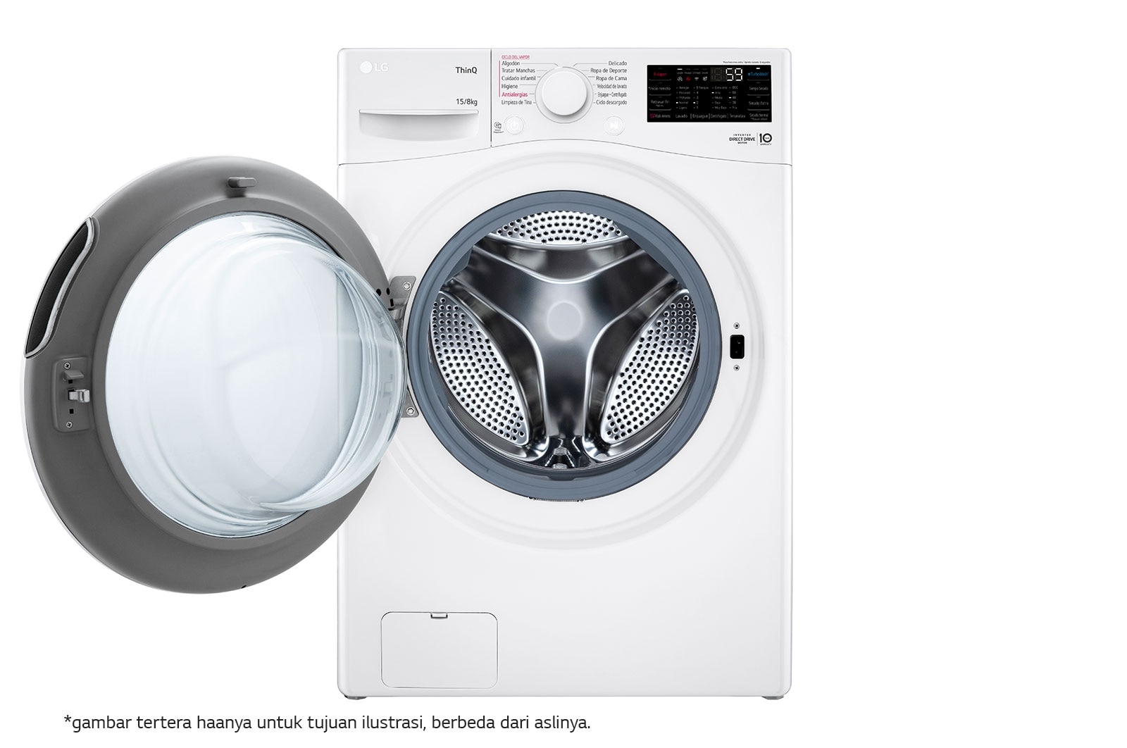 LG 15kg Front Loading Mesin Cuci AI DD™, F2515STPW