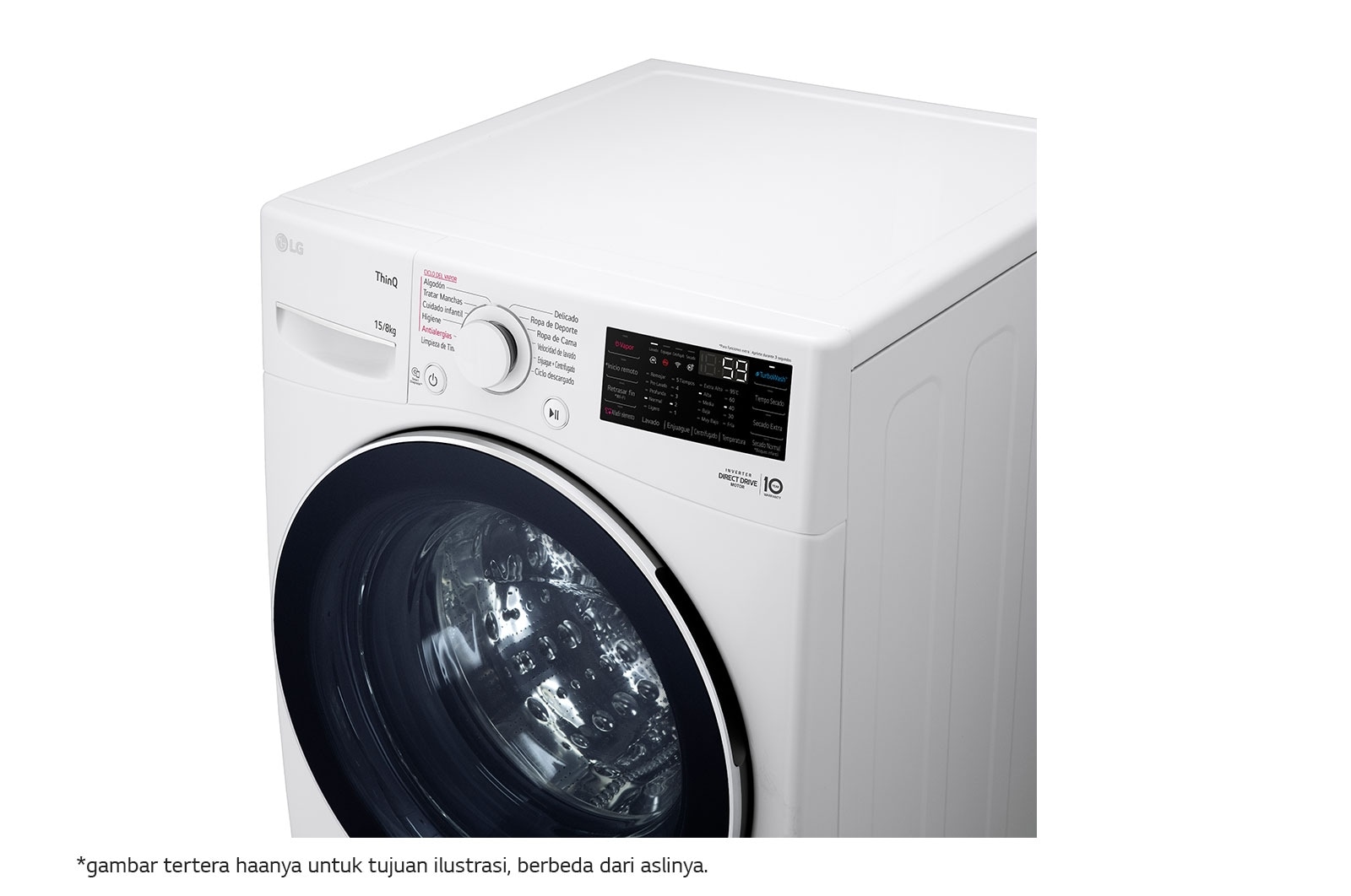 LG 15kg Front Loading Mesin Cuci AI DD™, F2515STPW