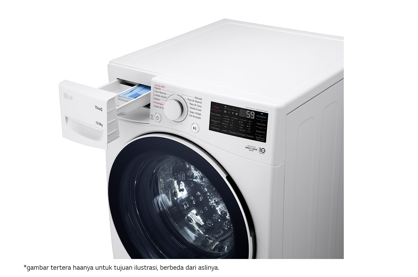 LG 15kg Front Loading Mesin Cuci AI DD™, F2515STPW