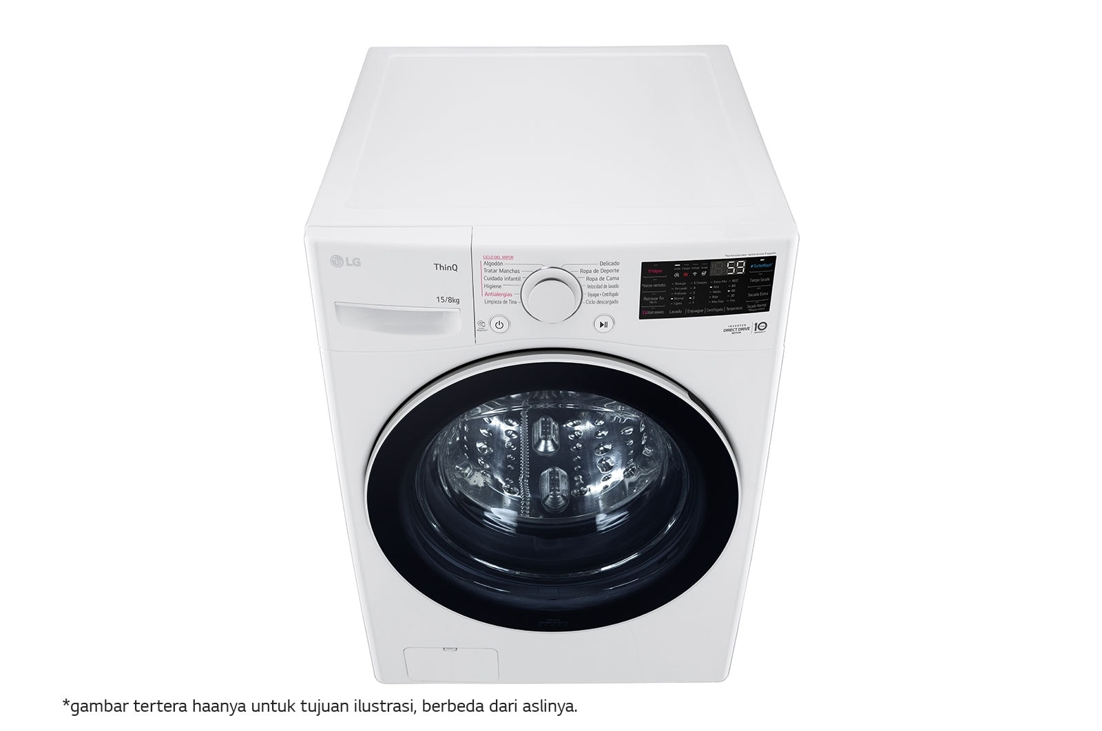 LG 15kg Front Loading Mesin Cuci AI DD™, F2515STPW