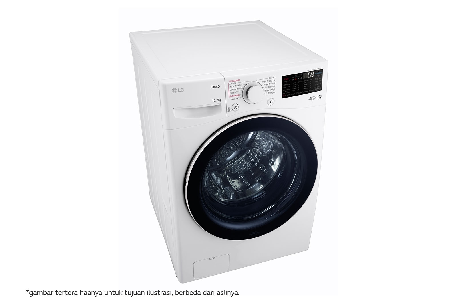 LG 15kg Front Loading Mesin Cuci AI DD™, F2515STPW