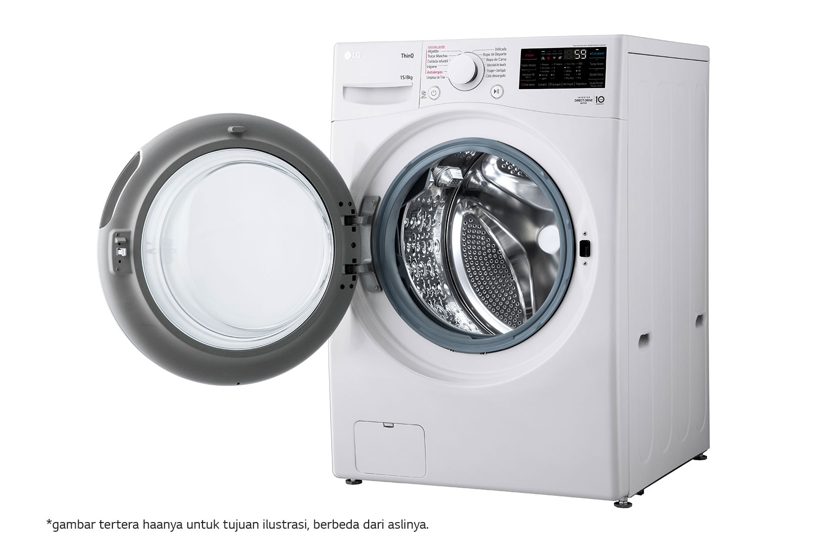 LG 15kg Front Loading Mesin Cuci AI DD™, F2515STPW