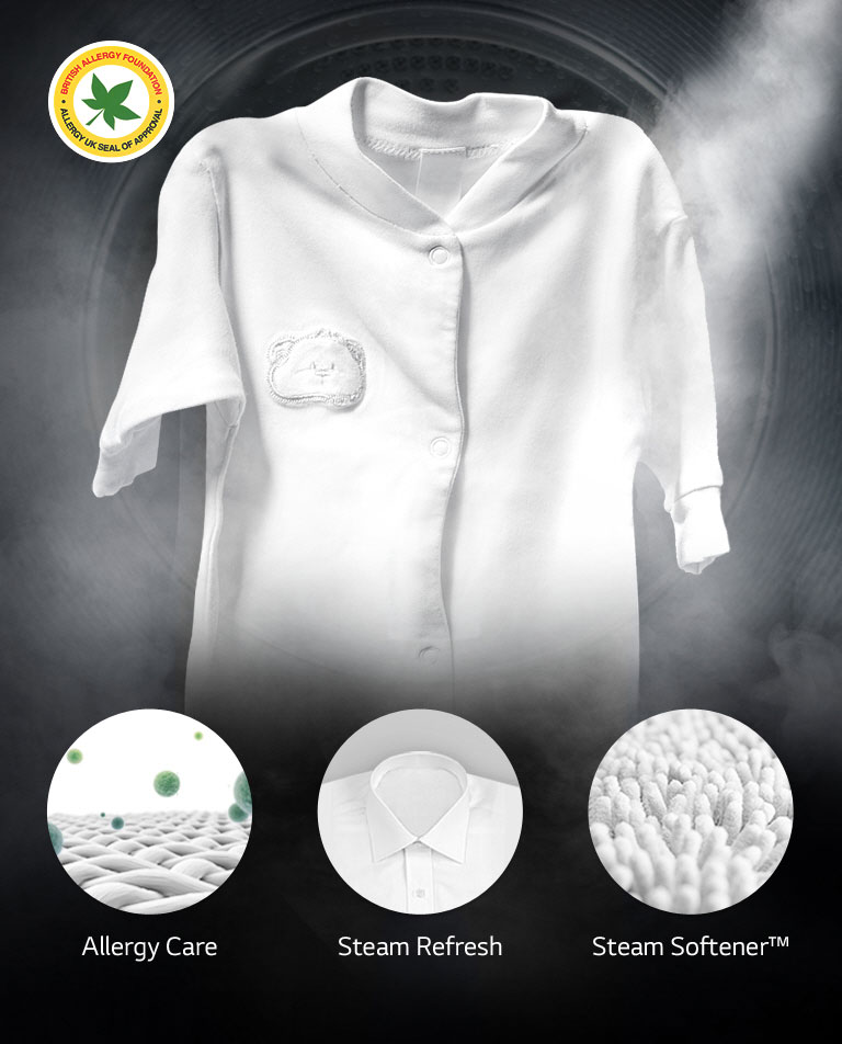 99.9% ALLERGENS REDUCED with True Steam™