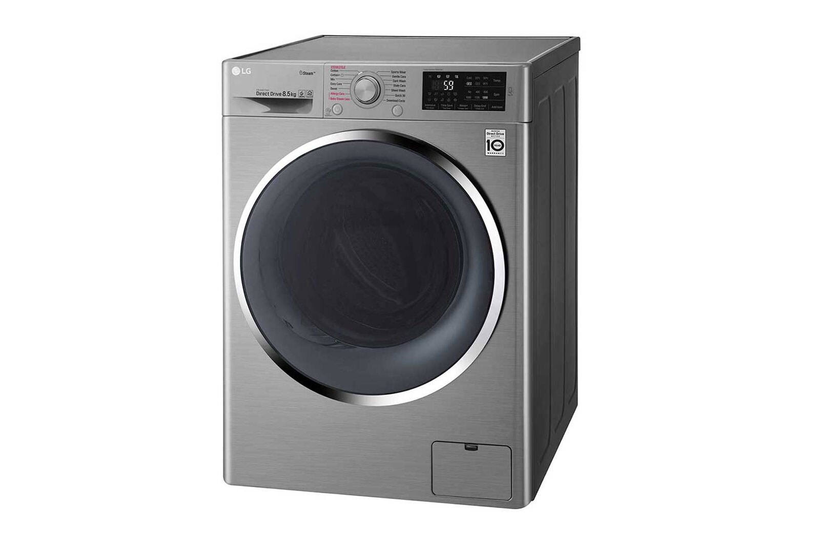 LG Mesin Cuci LG 8.5kg, Front Loading - Hemat Listrik dengan 6Motion DD Motor, FC1285S5V