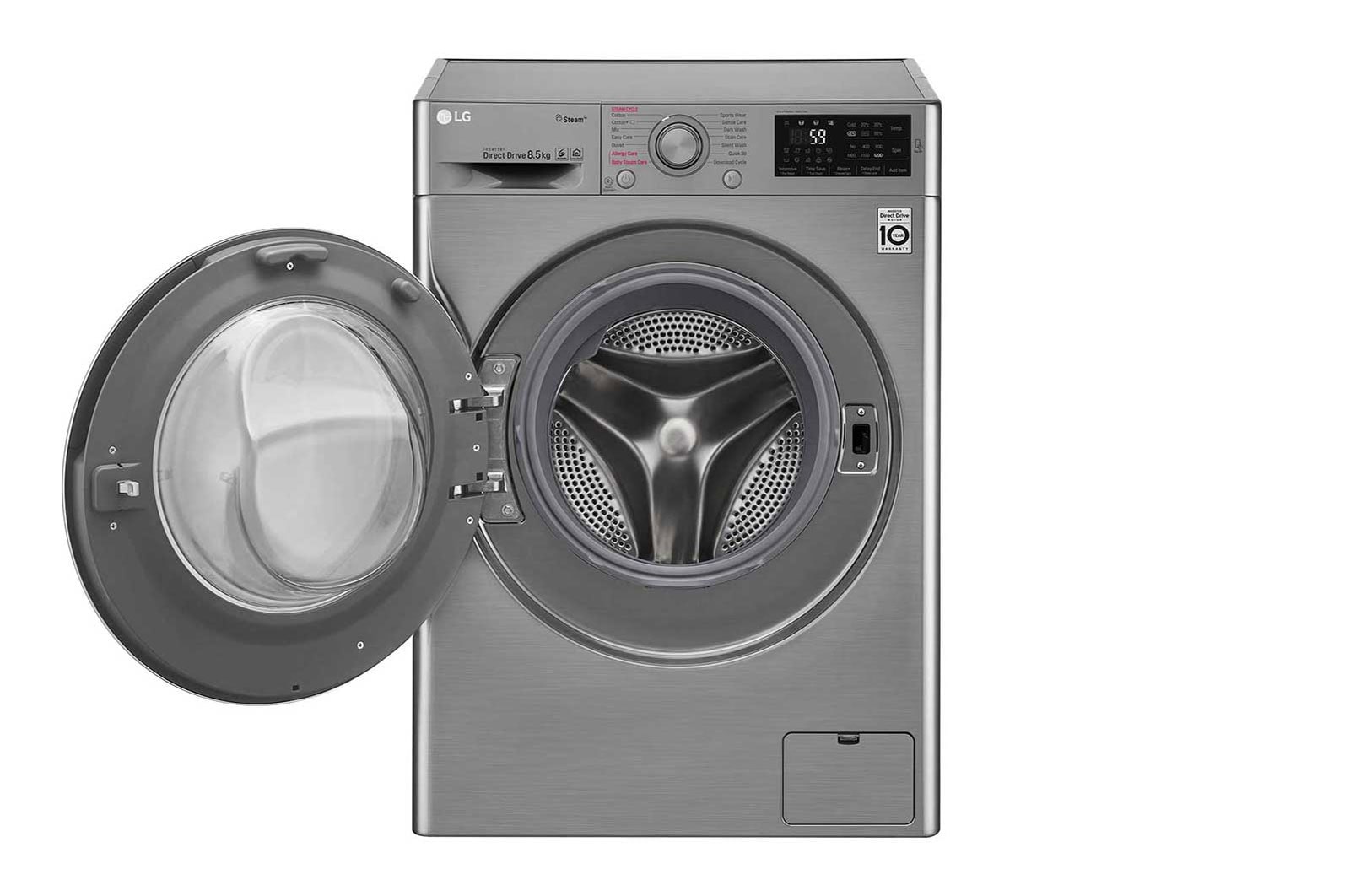 LG Mesin Cuci LG 8.5kg, Front Loading - Hemat Listrik dengan 6Motion DD Motor, FC1285S5V