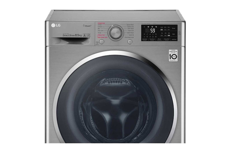 LG Mesin Cuci LG 8.5kg, Front Loading - Hemat Listrik dengan 6Motion DD Motor, FC1285S5V