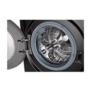 LG Mesin Cuci LG 10.5kg, Front Loading AI DD™ dengan Steam+™ dan TurboWash 360™, ThinQ™ dengan WiFi - Hitam Metalik, FV1450S1B